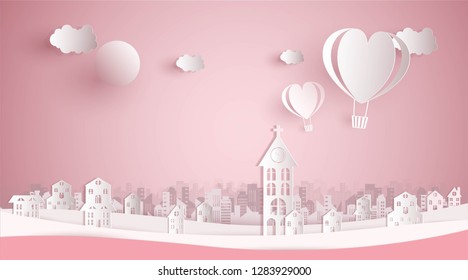Valentines day poster is showcase love with hearts. Vector  illustration.