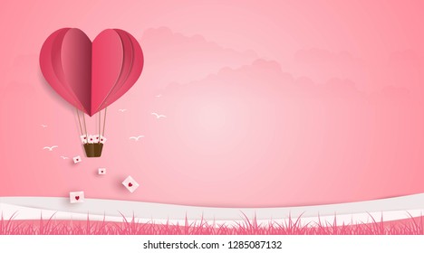 Valentines day poster is showcase love with hearts. 