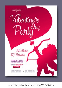 Valentine's day poster template design