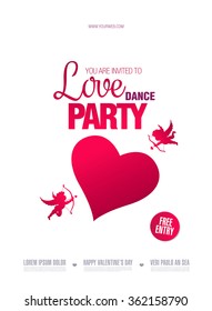 Valentine's day poster template design