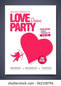 Valentine's day poster template design