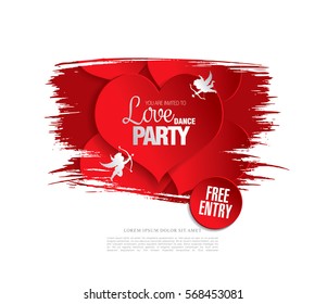 Valentine's day poster template design