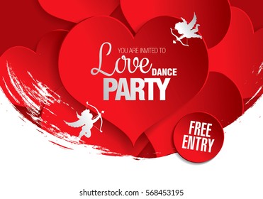 Valentine's day poster template design