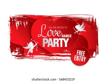 Valentine's day poster template design