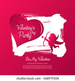 Valentine's day poster template design
