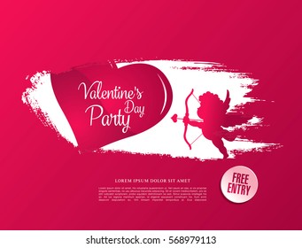 Valentine's day poster template design