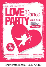 Valentine's day poster template design