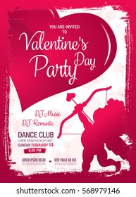 Valentine's day poster template design