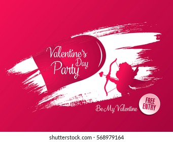Valentine's day poster template design
