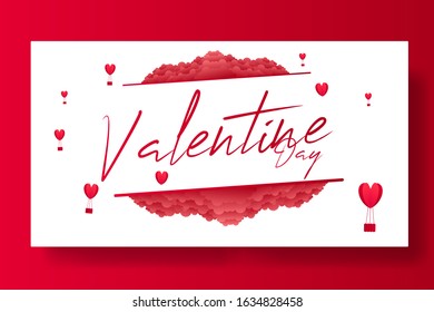 Valentine's Day Poster Template Vector Design  