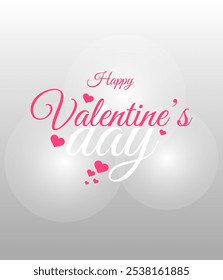 Valentine's Day Poster Template Vector Lovely Happy Valentine's Day Background