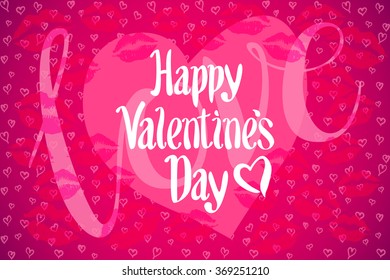 Valentine's Day poster. Typography.Vector illustration. art