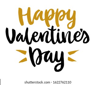 Valentine's day poster. Vector hand drawn lettering. Creative typography card with phrase. Romantic text.