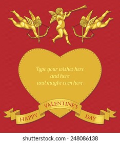 Valentine's day poster, vector illustration