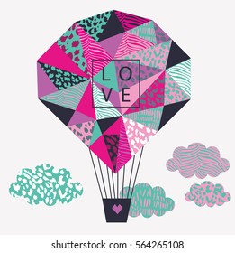 Valentine's Day Poster. Vector illustration.