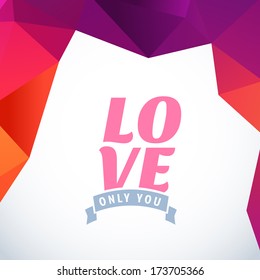 Valentine's Day poster.Typography. Vector illustration template.