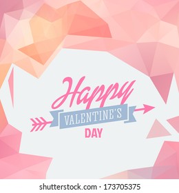 Valentine's Day poster.Typography. Vector illustration template.