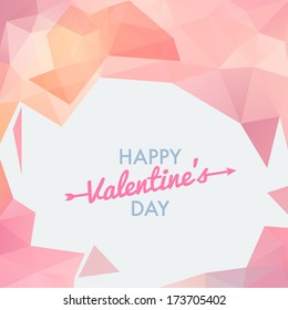 Valentine's Day poster.Typography. Vector illustration template.