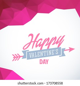 Valentine's Day poster.Typography. Vector illustration template.