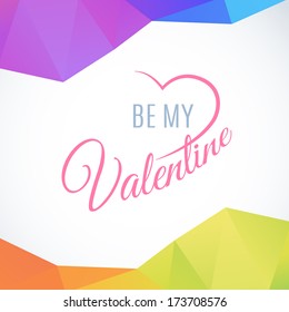 Valentine's Day poster.Typography. Vector illustration template.