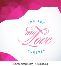 Valentine's Day poster.Typography. Vector illustration template. 