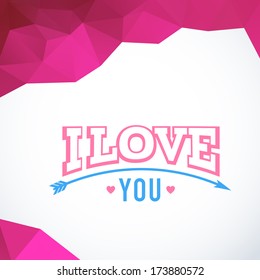Valentine's Day poster.Typography. Vector illustration template. 