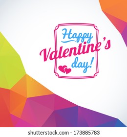 Valentine's Day poster.Typography. Vector illustration template.