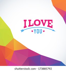 Valentine's Day poster.Typography. Vector illustration template.