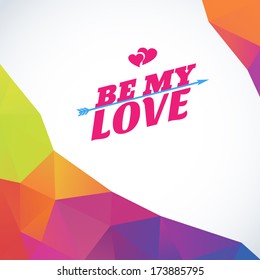 Valentine's Day poster.Typography. Vector illustration template.