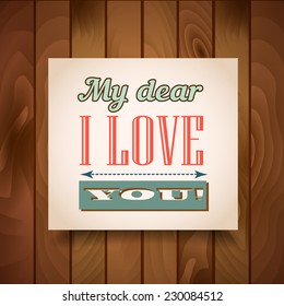 Valentine's Day poster.Typography.V ector illustration.