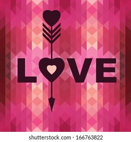 Valentine's Day poster.Typography.Vector illustration.