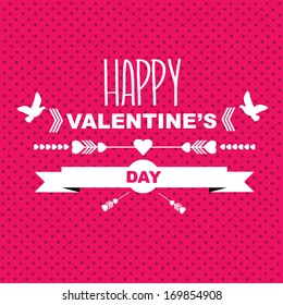 Valentine's Day poster.Typography.Vector illustration.