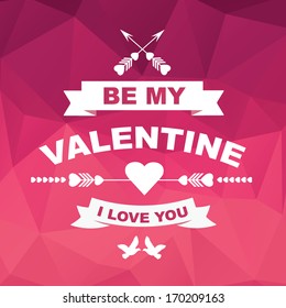 Valentine's Day poster.Typography.Vector illustration.