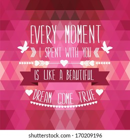 Valentine's Day poster.Typography.Vector illustration.