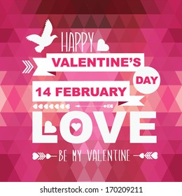 Valentine's Day poster.Typography.Vector illustration.