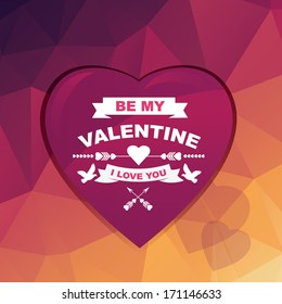 Valentine's Day poster.Typography.Vector illustration.