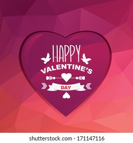 Valentine's Day poster.Typography.Vector illustration.