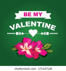 Valentine's Day poster.Typography.Vector illustration.