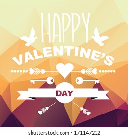 Valentine's Day poster.Typography.Vector illustration.