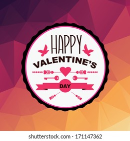 Valentine's Day poster.Typography.Vector illustration.