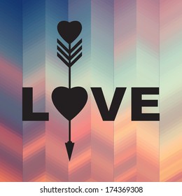 Valentine's Day poster.Typography.Vector illustration.