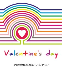 Valentine's Day poster.Typography.Vector illustration.