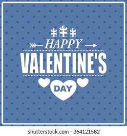 Valentine's Day Poster.Typography.Vector illustration.