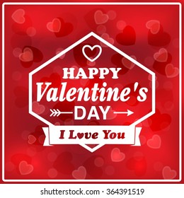 Valentine's Day Poster.Typography.Vector illustration.