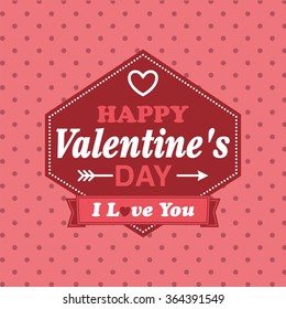 Valentine's Day Poster.Typography.Vector illustration.