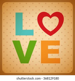 Valentine's Day Poster.Typography.Vector illustration.