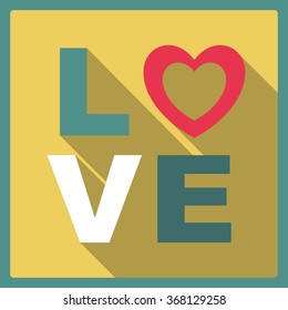 Valentine's Day Poster.Typography.Vector illustration.