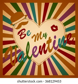Valentine's Day Poster.Typography.Vector illustration.