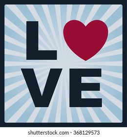 Valentine's Day Poster.Typography.Vector illustration.