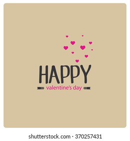 Valentine's Day poster.Typography.Vector illustration.